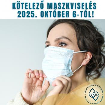 Kötelező maszkviselés 2025. október 6-tól!