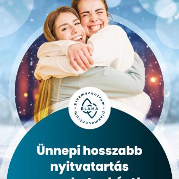 Ünnepi hosszabb nyitvatartás szombatonként!