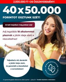 40 x 50.000 forintot osztunk szét!