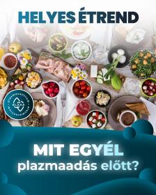 Mit egyél plazmaadás előtt?