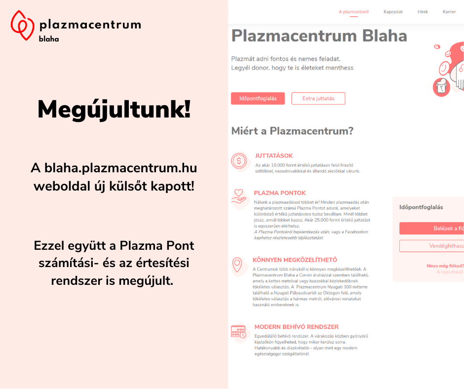 Új honlap a Plazmacentrum Blahán